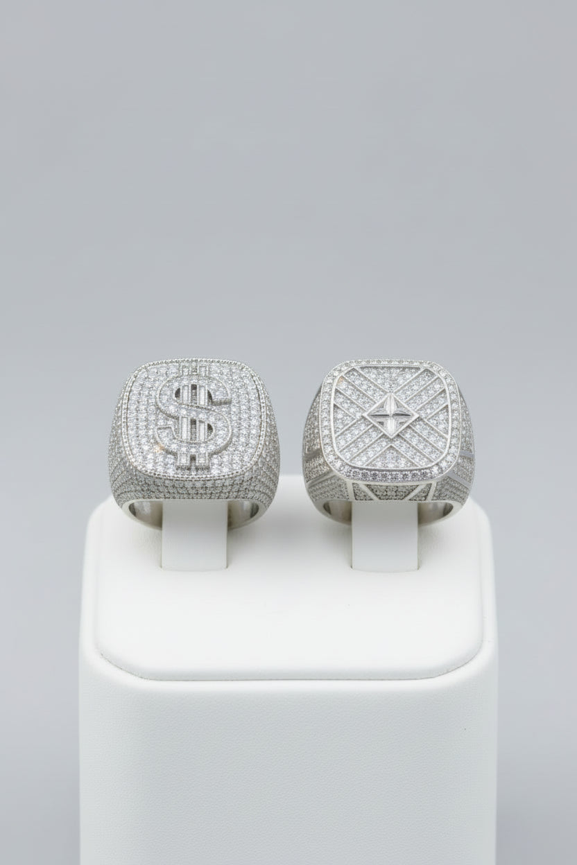 Silver & Moissnaite Rings