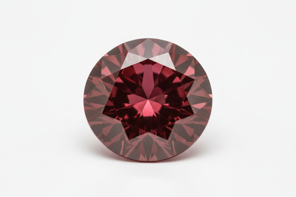 single red lab grown diamonds front you